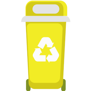 Yellow Recycle Can HowToYes